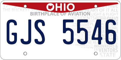 OH license plate GJS5546