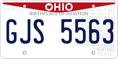 OH license plate GJS5563