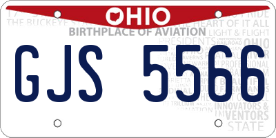 OH license plate GJS5566