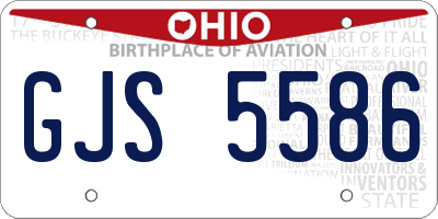 OH license plate GJS5586