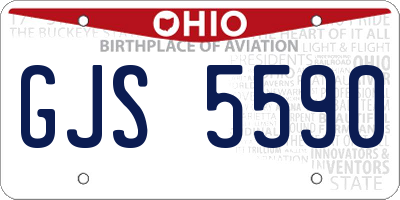 OH license plate GJS5590