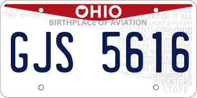 OH license plate GJS5616