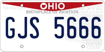 OH license plate GJS5666