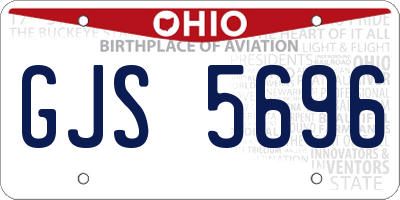 OH license plate GJS5696