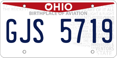 OH license plate GJS5719