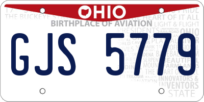OH license plate GJS5779