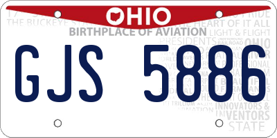 OH license plate GJS5886