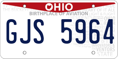 OH license plate GJS5964