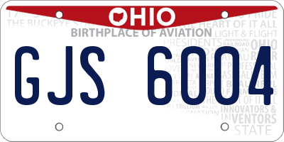 OH license plate GJS6004