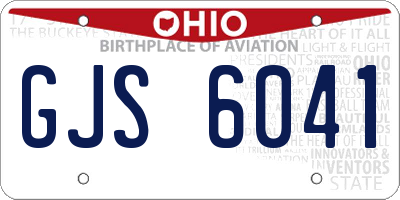 OH license plate GJS6041