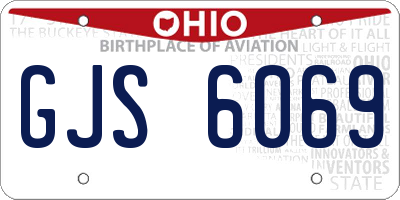 OH license plate GJS6069