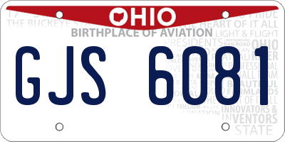 OH license plate GJS6081