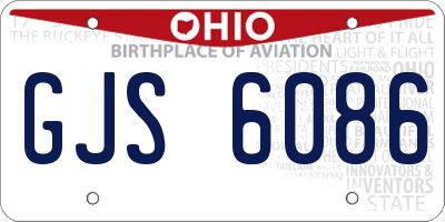 OH license plate GJS6086