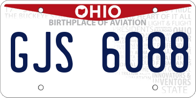OH license plate GJS6088