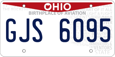 OH license plate GJS6095