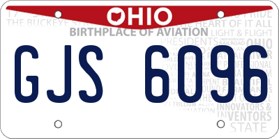 OH license plate GJS6096