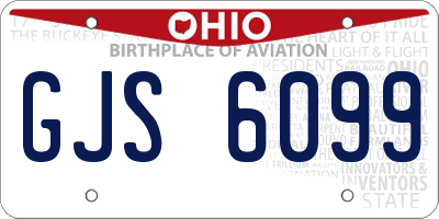 OH license plate GJS6099