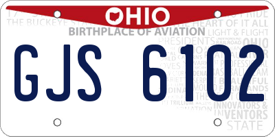 OH license plate GJS6102