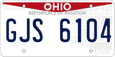 OH license plate GJS6104