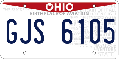 OH license plate GJS6105