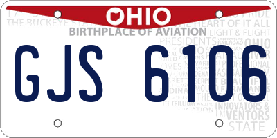 OH license plate GJS6106