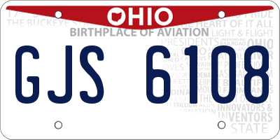 OH license plate GJS6108