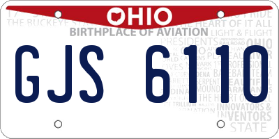 OH license plate GJS6110