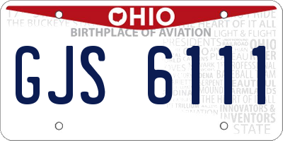 OH license plate GJS6111