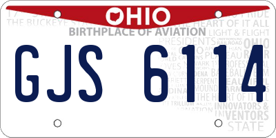 OH license plate GJS6114