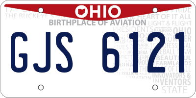OH license plate GJS6121