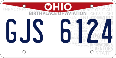 OH license plate GJS6124