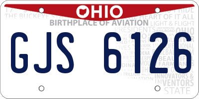 OH license plate GJS6126