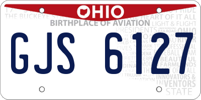 OH license plate GJS6127