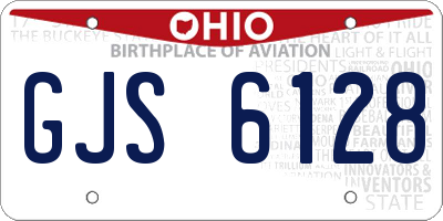 OH license plate GJS6128