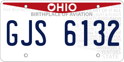 OH license plate GJS6132