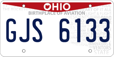 OH license plate GJS6133