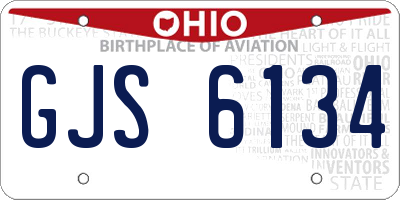 OH license plate GJS6134
