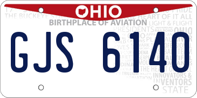 OH license plate GJS6140