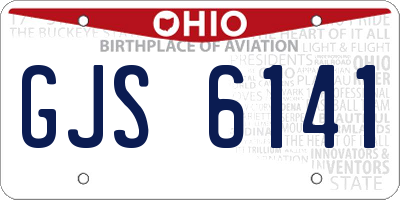 OH license plate GJS6141