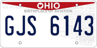 OH license plate GJS6143