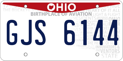 OH license plate GJS6144