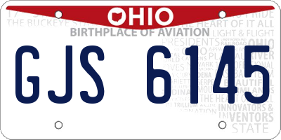 OH license plate GJS6145