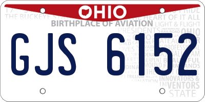 OH license plate GJS6152