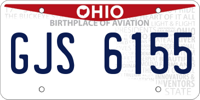 OH license plate GJS6155