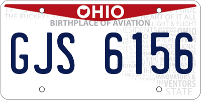 OH license plate GJS6156