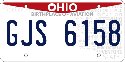OH license plate GJS6158