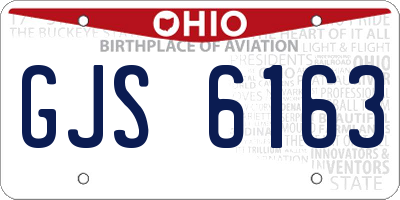 OH license plate GJS6163