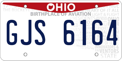 OH license plate GJS6164