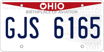 OH license plate GJS6165