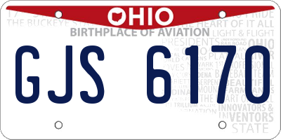 OH license plate GJS6170